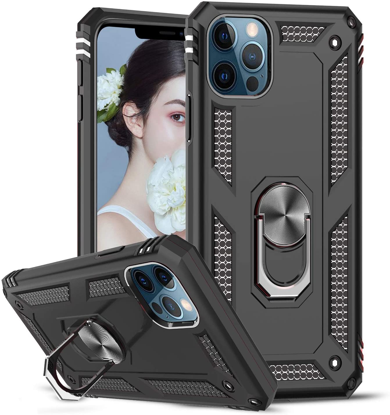 Coque à anneau hybride pour iPhone 13 Pro Max Coque à anneau hybride pour iPhone 13 Pro Max